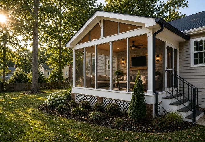 Screened Porch in Oakton